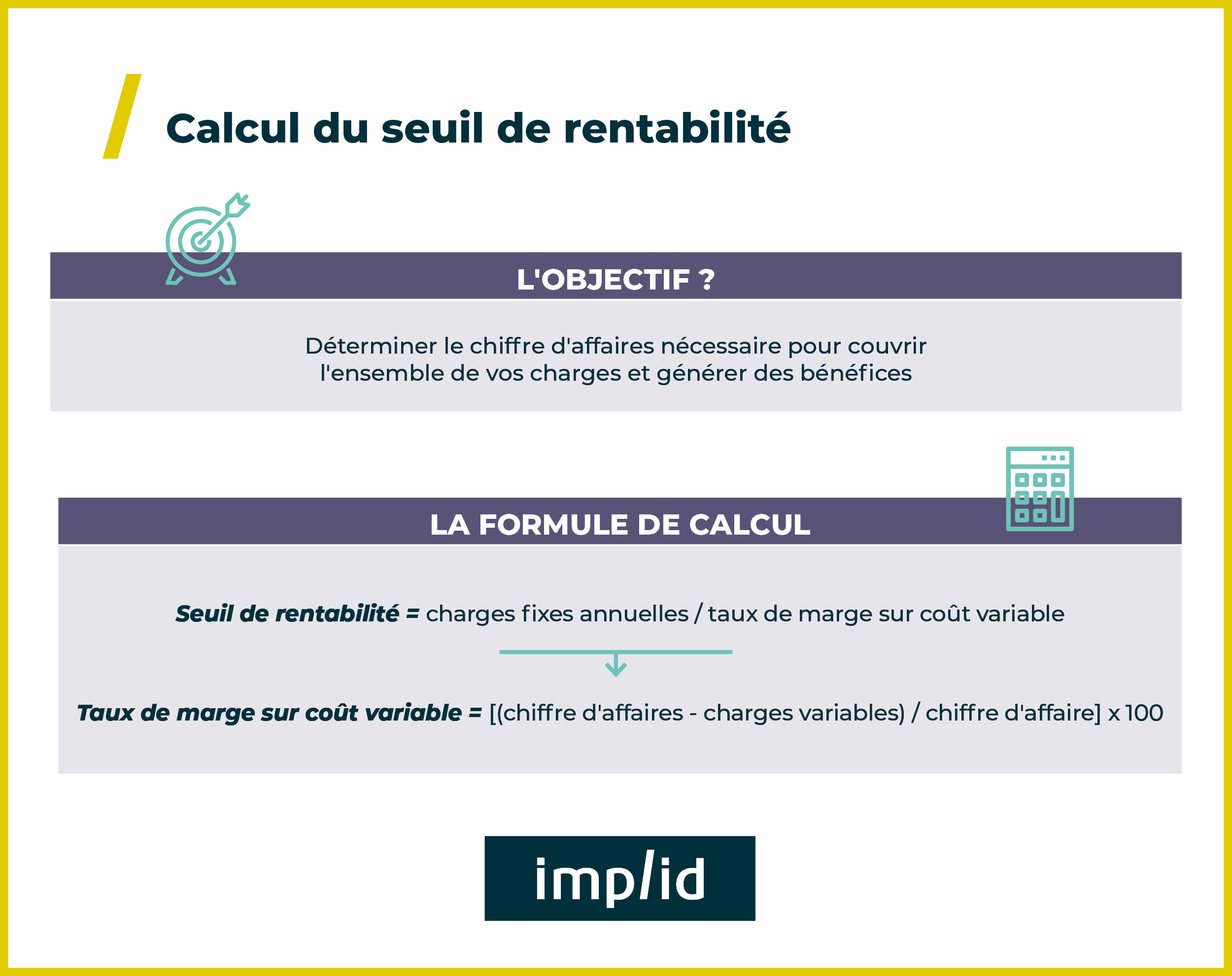 Calcul seuil de rentabilité