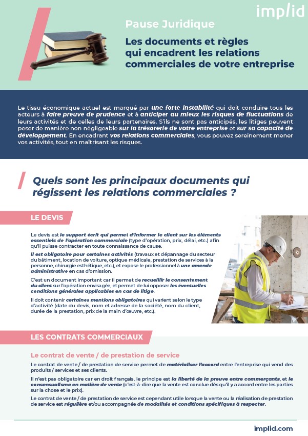 Documents relations commerciales